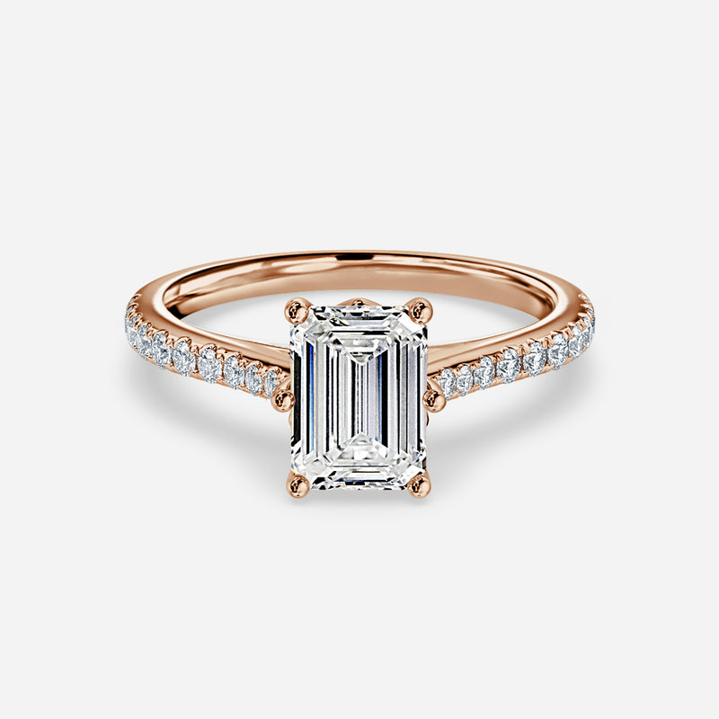 Shyam Emerald Cut Lab Grown Diamond Band Ring