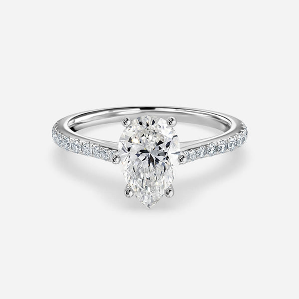 Shyam Pear Side Diamond Engagement Ring