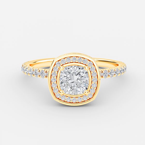 Jennifer Cushion Halo Lab Created Diamond Engagement Ring
