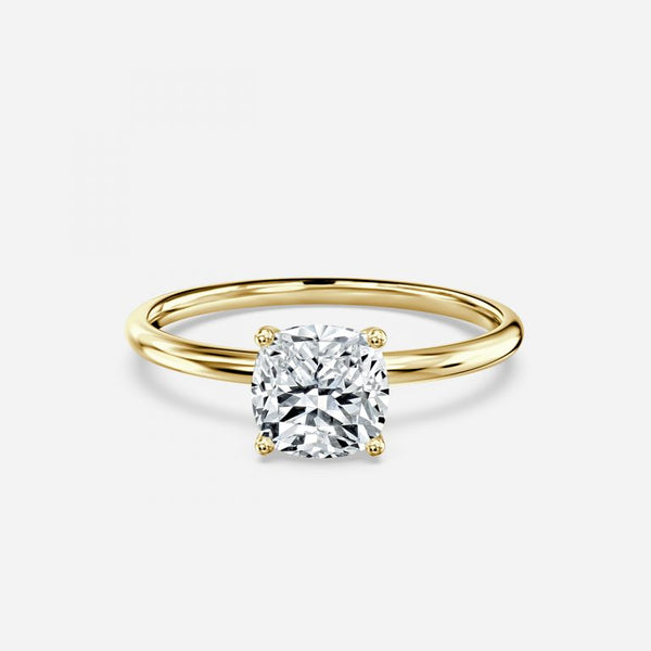 Adaya Cushion Solitaire Lab Grown Diamond Engagement Ring