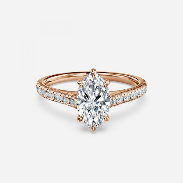 Ayla Marquise Diamond Band Engagement Ring