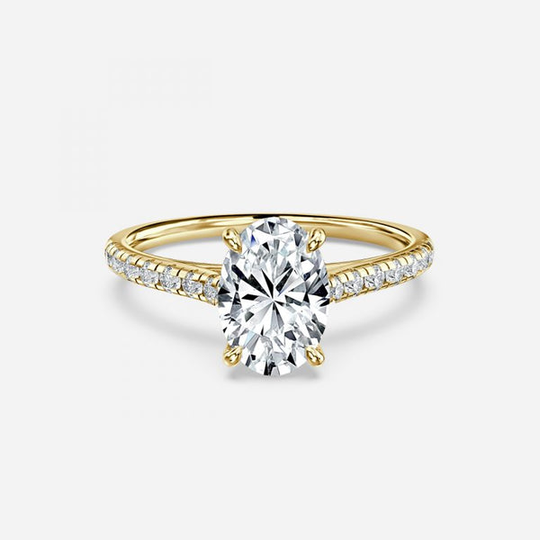 Ayla Oval Diamond Band Engagement Ring