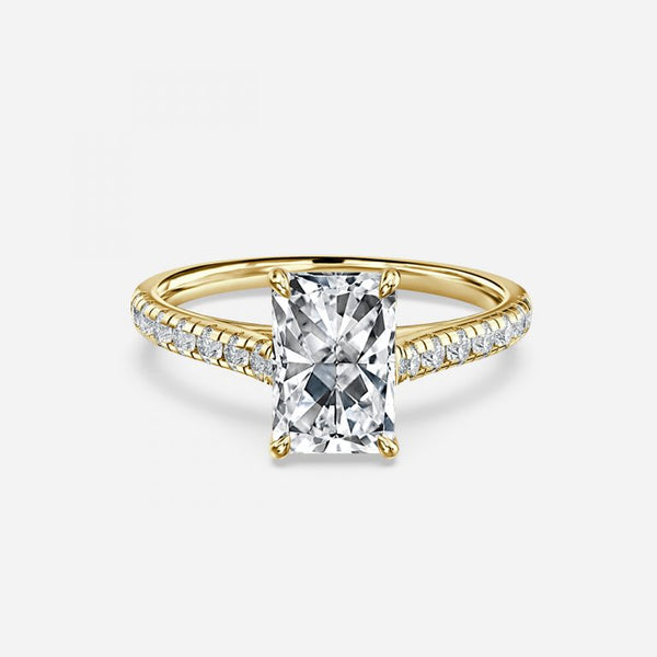 Ayla Radiant Diamond Band Lab Grown Diamond Engagement Ring
