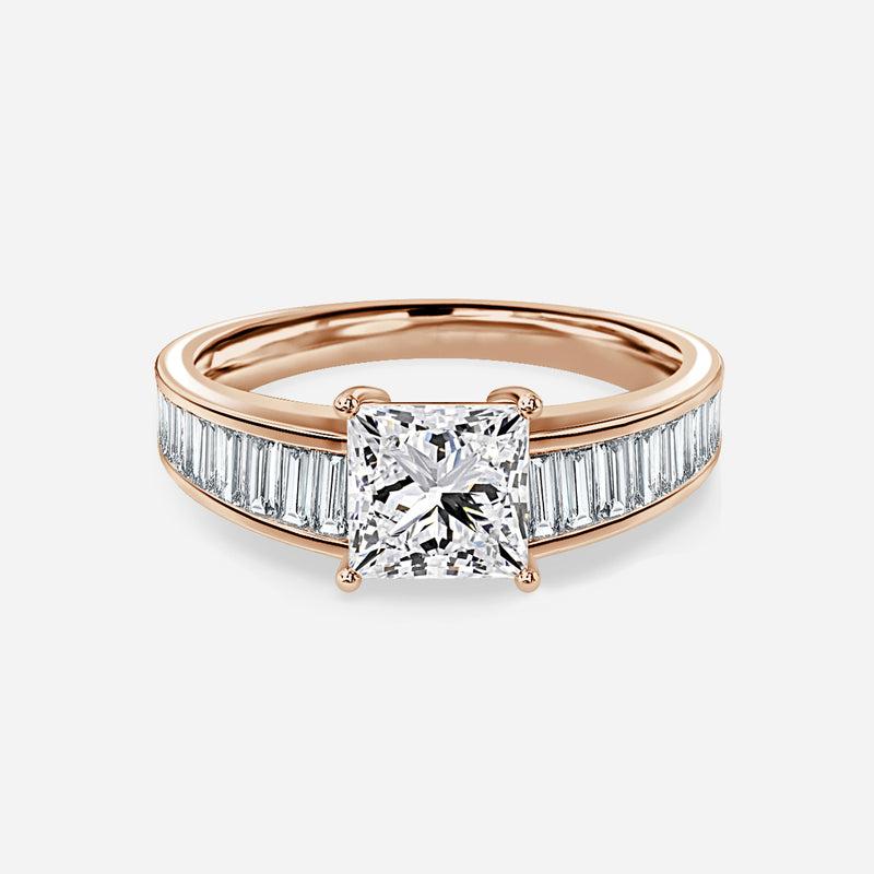 Vri Princess Cut Lab Grown Diamond Unique Ring