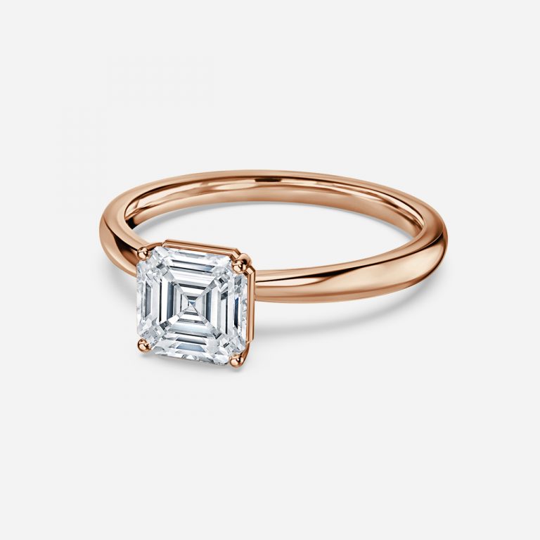 Esme Asscher Lab Grown Diamond Solitaire Engagement Ring