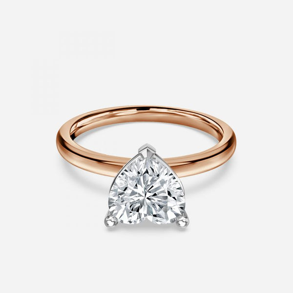 Lydia Heart Shaped Lab Grown Diamond Two Tone Solitaire Ring