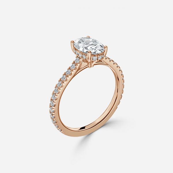 Nanami Oval Hidden Halo Lab Grown Diamond Engagement Ring