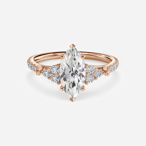 Elizabeth Marquise Cut Lab Grown Diamond Cluster Ring