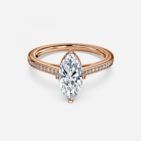 Evelyn Marquise Hidden Halo Lab Grown Diamond Engagement Ring