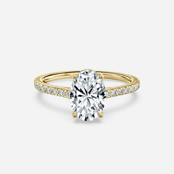 Nanami Oval Hidden Halo Lab Grown Diamond Engagement Ring