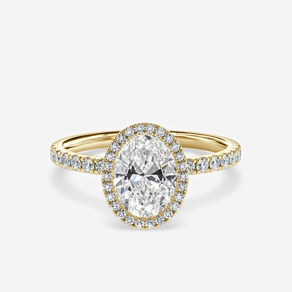 Nefta Oval Halo Lab Grown Diamond Engagement Ring