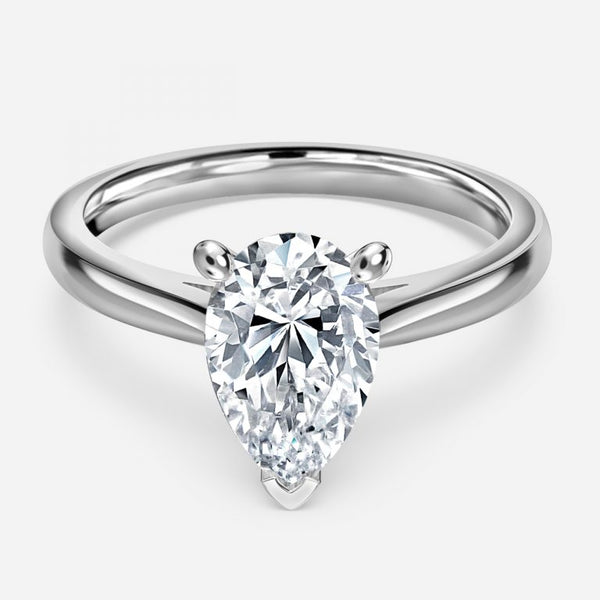 Vera Pear Solitaire Lab Grown Diamond Engagement Ring