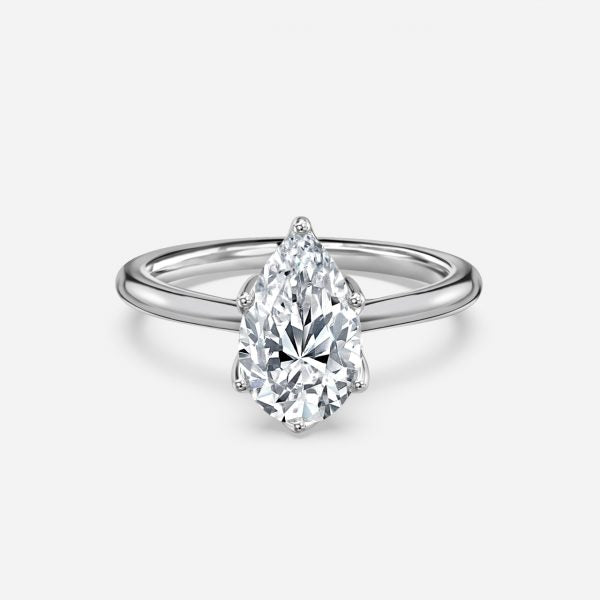 Isoke Pear Solitaire Lab Grown Diamond Engagement Ring