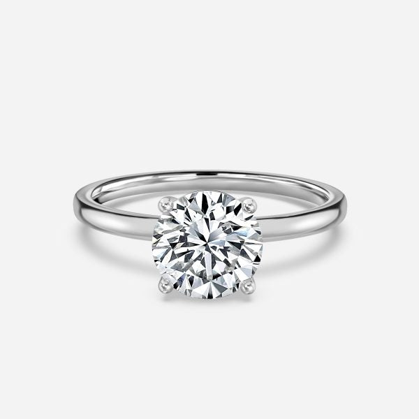 Celtic Round Lab Created Diamond Solitaire Engagement Ring
