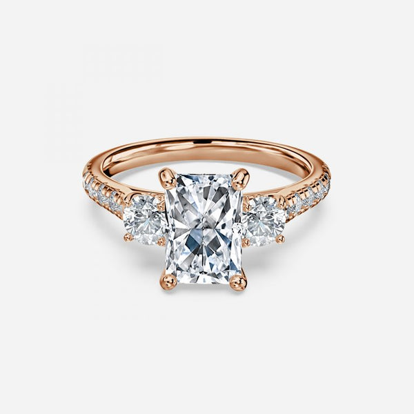 Talia Radiant Three Stone Lab Grown Diamond Engagement Ring