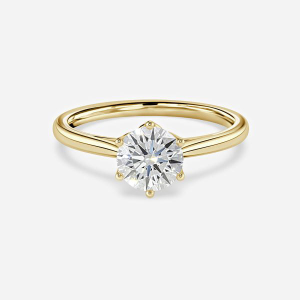 Perion Round Lab Grown Diamond Solitaire Engagement Ring