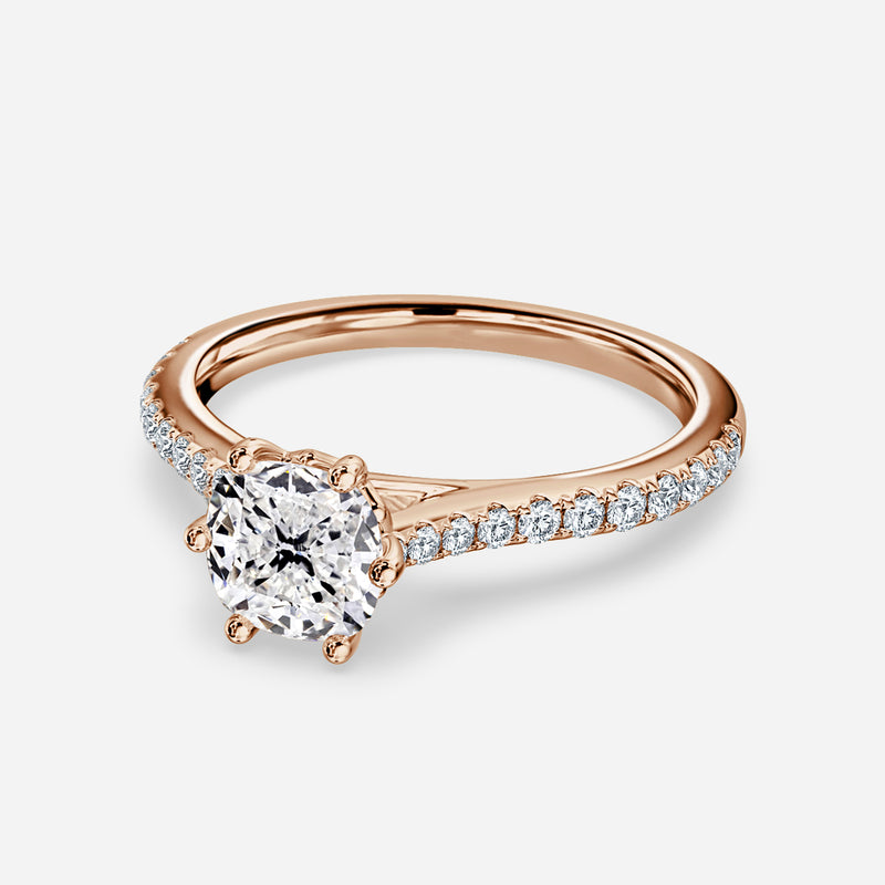 Shyam Cushion Lab Grown Diamond Engagement Ring