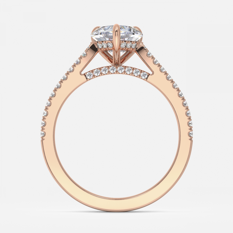 Veronica Heart Hidden Halo Lab Created Diamond Engagement Ring