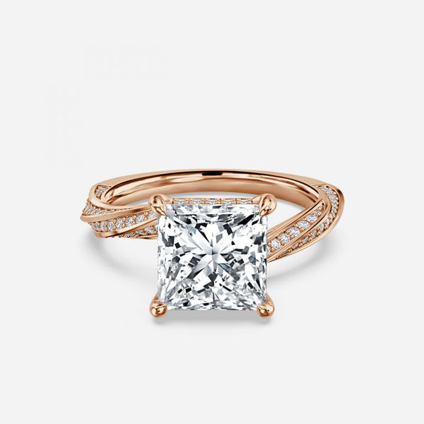 Sofia Princess Hidden Halo Lab Grown Diamond Engagement Ring
