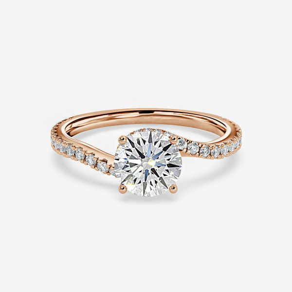 Una Round Cut Lab Grown Diamond Hidden Halo Ring