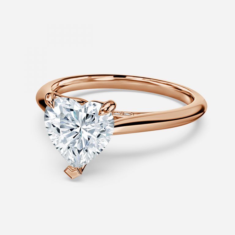 Kensley Heart Cut Lab Grown Diamond Hidden Halo Ring