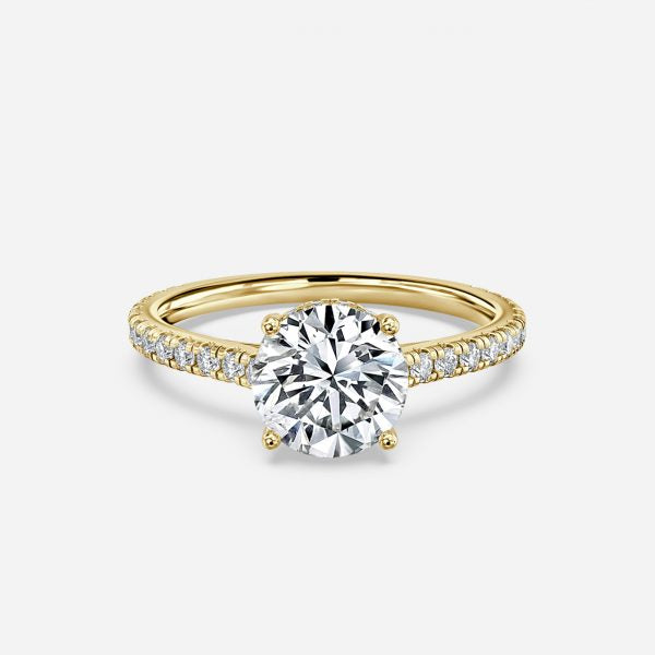 Nanami Round Lab Grown Diamond Hidden Halo Engagement Ring