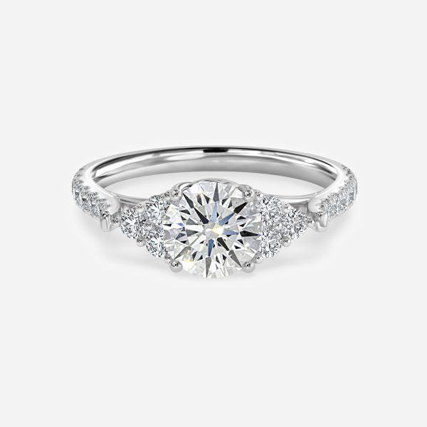 Elizabeth Round Cut Lab Grown Diamond Cluster Ring