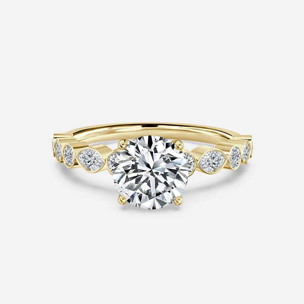 Trinity Round Cut Lab Grown Diamond Unique Ring