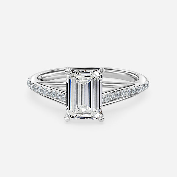 Heni Emerald Lab Grown Diamond Engagement Ring