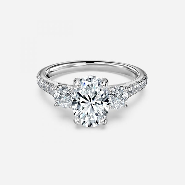 Talia Oval Three Stone Lab Grown Diamond Engagement Ring