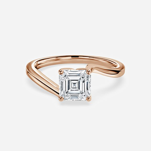 Antares Asscher Solitaire Lab Grown Diamond Engagement Ring