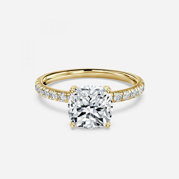 Sahana Cushion Diamond Band Engagement Ring